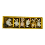 6 Midwest Of Cannon Falls Miniature Farm Animals Ornaments Hand Painted Wood Vtg. Fixed Price $15.00.