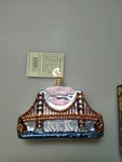 World Christmas 20068 Glass Blown Golden Gate Bridge Ornament. Fixed Price $20.00.