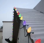 Niosta 60FT Led Christmas Roofline String Lights, C9 Outdoor ,with Clips. Fixed Price $49.98.
