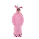 Cody Foster & Christmas Story Ralphie Bunny Suit Glass Hanging Ornament. Fixed Price $25.99.