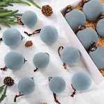 Foilswirl 18 Pcs Velvet Christmas Balls Bulk 3.15, 2.76, 2.36 Inch, Gray Blue. Fixed Price $31.18.