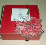 Lenox Optic Snowflake Undated Crystal Glass Ornament 4" #896408 New. Fixed Price $29.50.