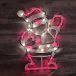 Vtg 2000 Jmc Impact Plastics Christmas Lighted Waving Santa Retro Y2K Decor 17". Fixed Price $22.36.