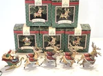 Hallmark Keepsake Christmas Santa And His Reindeer 1992 Set Of 5 Original Boxes. Fixed Price $89.00.