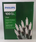 Philips 100 Clear White Mini String Lights Christmas Green Cord Wire New Usa. Fixed Price $12.85.