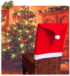 Christmas Holiday Santa Hat Covers Back Red Xmas Dining Chairs. Fixed Price $10.99.