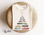 Boating Christmas Tree Retro Comfort Tee Holiday Nautical Gift. Fixed Price $20.40.