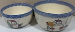 Vital Unit Ceramic Snowman Nesting Bowls Set Of 2 Winter Holiday Decor Christmas. Fixed Price $39.95.