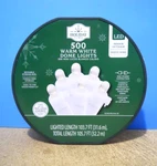 Holiday Time 500 Count Warm White Dome Led Christmas Lights Wire 105.7 Ft. Fixed Price $49.99.