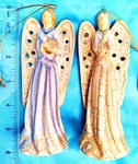 Set Of 2 - Angel Bell 6" Tii Collections Resin Christmas Ornaments New. Fixed Price $16.31.