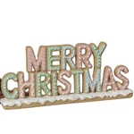 Gerson Pastel Gingerbread "merry Christmas" Tabletop Sign 2799290. Fixed Price $30.00.