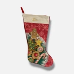 Sferra Red Retro Cookies Wool Velvet Christmas Stocking 19 "finn". Fixed Price $61.58.