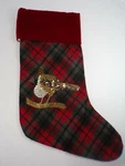 Pottery Barn Embellished Jeweled Plaid Cardinal Christmas Stockings 19" #8921. Fixed Price $45.49.