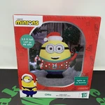 Gemmy Minions Otto Ugly Sweater & Candy Cane Christmas Inflatable 3.5 Ft. Fixed Price $71.25.