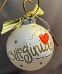 Virginia Motif Glass Ball Christmas Ornament Coton Colors Happy Everything New. Fixed Price $20.00.