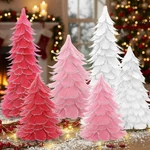 6 Pcs Christmas Feather Tree With Glitter Tips Tabletop Xmas Cen.... Fixed Price $43.27.