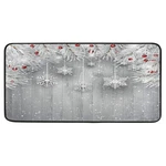 Doormat Area Rug Silver Christmas Tree Snowflake For Bedroom Front K.... Fixed Price $35.64.