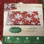 Christmas/winter Nicholas Square Red White Snowflake Rug 23 X35 Nwt. Fixed Price $31.99.