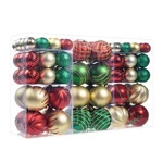 100PCS Christmas Ball Ornaments Set, Assorted Shatterproof Ornament.... Fixed Price $58.52.