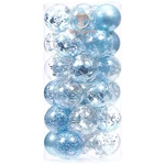 Sea Team Shatterproof Clear Plastic Christmas Ball Ornaments 60MM Baby Blue 30-P. Fixed Price $44.09.