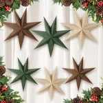 Relithick 6 Pcs Velvet Christmas Paper Star Lanterns 18/12 Inch Flocked 7 Poi.... Fixed Price $33.11.