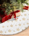 Coolwufan 48 Faux Fur Christmas Tree Skirt For Xmas Inches, White. Fixed Price $35.94.