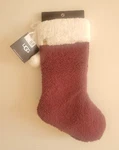 New Fire Place Mantel Christmas Stocking Sock Ugg Classic Sherpa Holiday Xmas. Fixed Price $29.99.