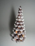 Raz Imports Gold Snowy Mercury Glass Led Lighted Christmas Tree 6.25" Figure #2. Fixed Price $24.99.