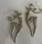 2 Pack New Gold Glitter Reindeer Christmas Tree Holiday Ornament. Fixed Price $9.99.