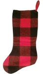 Christmas Stocking Red Black Buffalo Check Plaid Farmhouse Country Cabin New. Fixed Price $14.99.