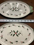 Temptations By Tara Cardinal 13 1/4 Oval Sandwich Tray Ceramic Plates Christmas. Fixed Price $23.00.