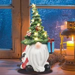 Lighted Christmas Tree Decoration -11 Inch Resin Xmas Gnomes Figurine L.... Fixed Price $22.10.