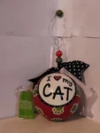 Burton + Love My Cat Christmas Ornament W/beads & Ribbon! New With Tag. Fixed Price $12.00.