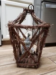 Lantern Style Home Decor Made Of Metal & Twig Lights Up With Led Battery. Fixed Price $55.00.