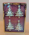 Lenox 7170 Gold Holiday Noel Christmas Tree Napkin Rings Set Of 4 W/box. Fixed Price $20.89.