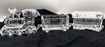 Roman Inc Lucite Acrylic Crystal Look Christmas Candy Train Set 13 Long. Fixed Price $54.95.