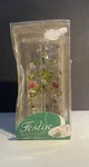 Lsarts 6 Inch Green Glass Mini Christmas Tree & 9 Ornaments/charms. Fixed Price $19.99.