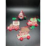 3 Kurt Adler Gingerbread Train Set & Santa Claus Cupcake Ornaments. Fixed Price $26.50.