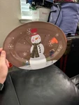Regent Snowman Plastic 14"X10" Oval Tray Dish Party Tableware New!!!. Fixed Price $6.00.
