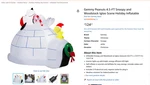 Peanuts 4.5FT Snoopy & Woodstock Igloo Scene Holiday Christmas Inflatable Gemmy. Fixed Price $75.00.