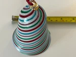 Murano Vetreria Artistica La Fenice Hand Blown Christmas Bell Ornament Red/green. Fixed Price $30.00.