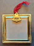 2016 Studio Decor Christmas Holiday Photo Frame Ornament Gold Square Tree. Fixed Price $15.00.