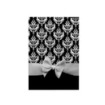 3DROSE Black White Damask Pattern Elegant Ribbon Bow Stylish Women Towel 15X22". Fixed Price $11.49.