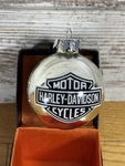 Harley-davidson Christmas Tree Silver Ball Ornament Vintage 2006 With Box. Fixed Price $9.35.