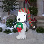 Airblown Inflatable Snoopy With Wreath Christmas Elf Hat 3.5 Feet New. Fixed Price $45.00.