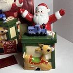 Lenox Rudolph The Red Nose Reindeer & Santa 2002 Christmas Candy Jar Cookie Box. Fixed Price $25.99.