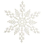 Vickerman Plastic Glitter Snowflake, 6.25-INCH, White, 12 Per Box. Fixed Price $21.99.
