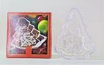 Vtg Gorham Holiday Traditions Santa Tree Treat Dish Crystal Glass (apprx 8.125"). Fixed Price $24.46.
