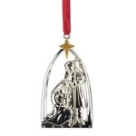 Northlight 3.75" Regal Shiny Silver Nativity Scene Ornament European Crystals. Fixed Price $19.49.