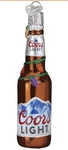 Old World Christmas Glass Ornament, Holiday Coors Light Bottle. Fixed Price $17.50.